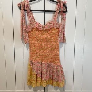 Mini floral dress. Bright, fun spring & summer colors!